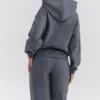 Muse Slate Cotton Fleece-Back Hoodie