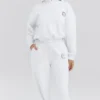Muse White Cotton Fleece-Back Hoodie