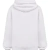 Muse White Cotton Fleece-Back Hoodie