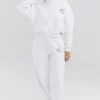 Muse White Cotton Fleece-Back Hoodie