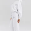 Muse White Cotton Fleece-Back Hoodie