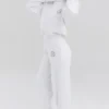 Muse White Cotton Fleece-Back Hoodie