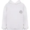 Muse White Cotton Fleece-Back Hoodie