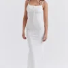 Myla White Knit Maxi Dress