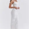 Myla White Knit Maxi Dress