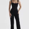 Mylene Black Corset Jumpsuit