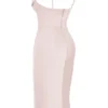 Myrna Crystal Satin Corset Midi Dress