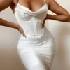 Myrna Ivory Corset Slip Dress