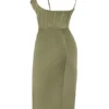 Myrna Olive Corset Slip Dress