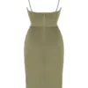 Myrna Olive Corset Slip Dress