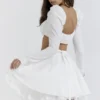 Nahla White Bow Mini Skirt