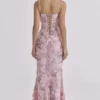 Naima Pink Hand Beaded Embellished Corset Maxi Dress – Limited Edition