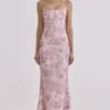 Naima Pink Hand Beaded Embellished Corset Maxi Dress – Limited Edition