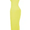 Nalini Acid Lime Corset Maxi Dress