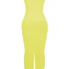 Nalini Acid Lime Corset Maxi Dress
