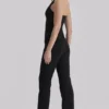 Natalya Black Lace High Neck Top With Detachable Bow