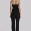 Natalya Black Lace High Neck Top With Detachable Bow