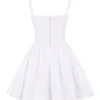 Natassia White Cotton Mini Dress