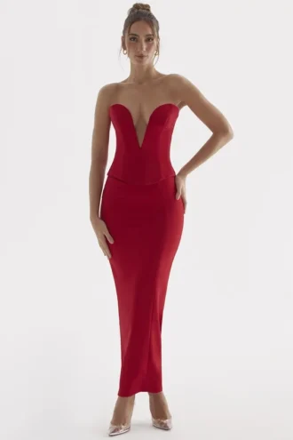 Nayara Red Rose Maxi Skirt