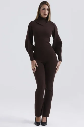 Nereida Chocolate Cashmere Blend Trousers