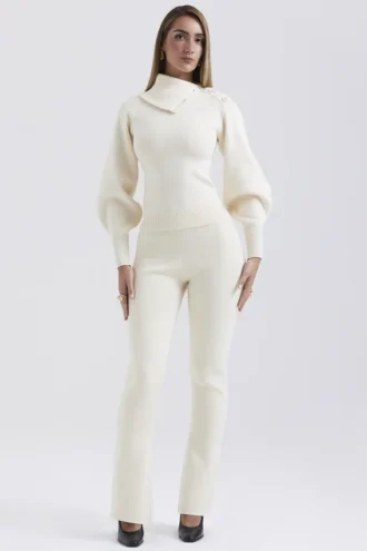 Nereida Cream Cashmere Blend Trousers