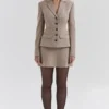 Buckingham Puppytooth Check Hourglass Jacket