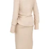 Nevaeh Almond Plunge Shirt Midi Dress