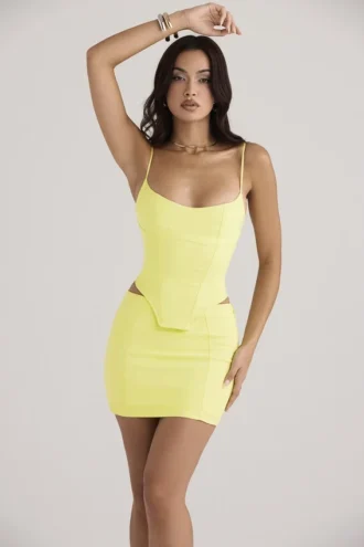 Nisha Neon Sculpting Mini Skirt
