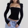 Noa Black Velvet Corset
