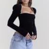 Noa Black Velvet Corset
