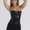 Noella Black Latex Corset Top – Limited Edition