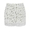 Noemie Garden Print Lace Trim Mini Skirt
