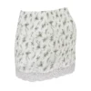 Noemie Garden Print Lace Trim Mini Skirt