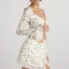 Noemie Garden Print Lace Trim Mini Skirt