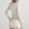 Clarissa Garden Print Lace Trim Top