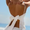 Nolia White Broderie Anglaise Cotton Bow Back Top