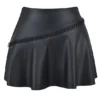 Nova Black Vegan Leather Mini Skirt