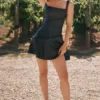 Nova Black Vegan Leather Mini Skirt