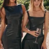 Nova Black Vegan Leather Mini Skirt