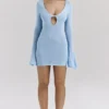 Noya Ocean Blue Knit Mini Dress