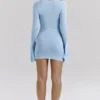 Noya Ocean Blue Knit Mini Dress