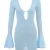 Noya Ocean Blue Knit Mini Dress