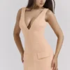 Olympia Sorbet Plunge Mini Dress