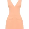 Olympia Sorbet Plunge Mini Dress