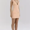 Olympia Sorbet Plunge Mini Dress