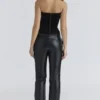 Omari Black Velvet Sculpting Strapless Corset Top