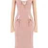 Ophelia Blush Cutout Midi Dress