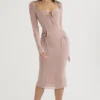 Ophelia Blush Cutout Midi Dress