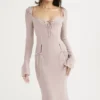 Ophelia Crystal Cutout Midi Dress