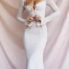 Ophelia Crystal Cutout Midi Dress